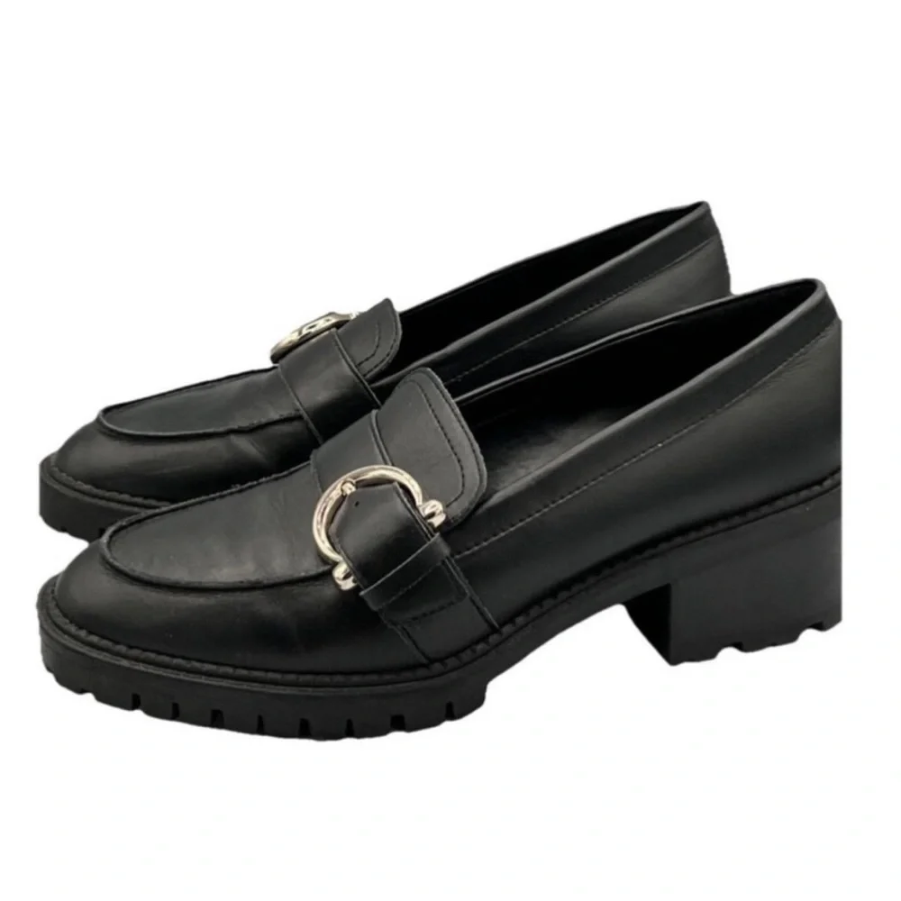 MARC FISHER Dancy 2 Chunky Lug Sole Bridle Bit Loafers